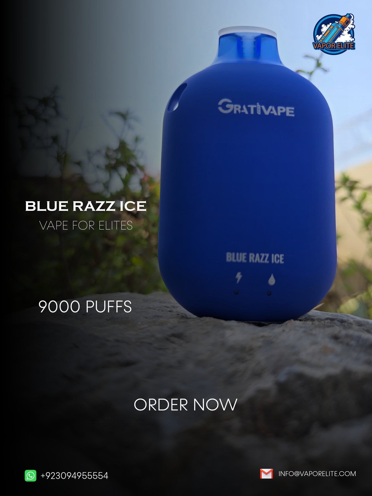 Vape Disposable 9000 puffs (Blue Razz Ice)