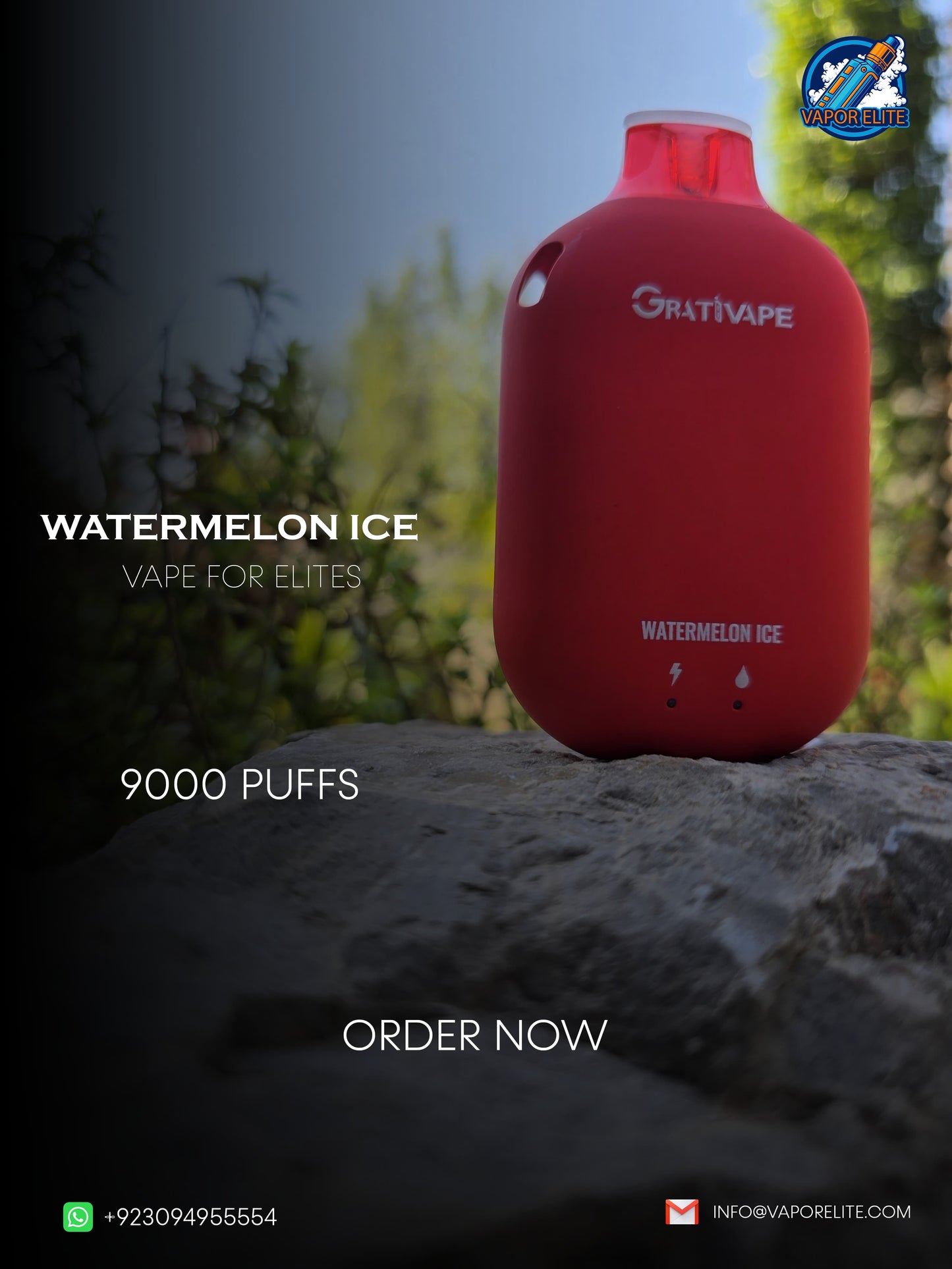Vape Disposable 9000 puffs (Watermelon 🍉 Ice )