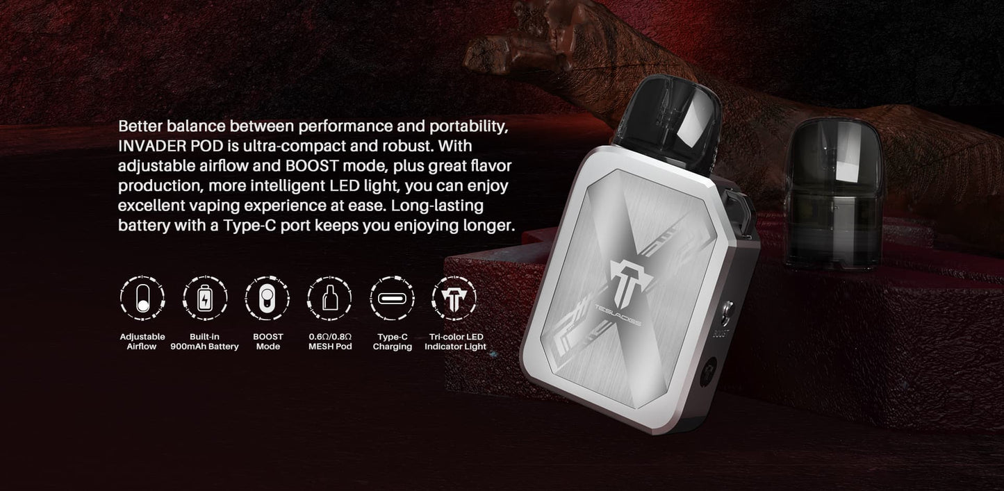 Teslacigs INVADER Pod (Boost Mode)